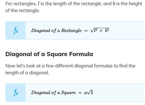 Diagonal Formula ⭐️⭐️⭐️⭐️⭐