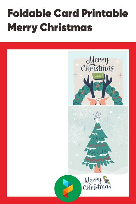 10 Best Foldable Card Printable Merry Christmas Pdf For Free At Printablee