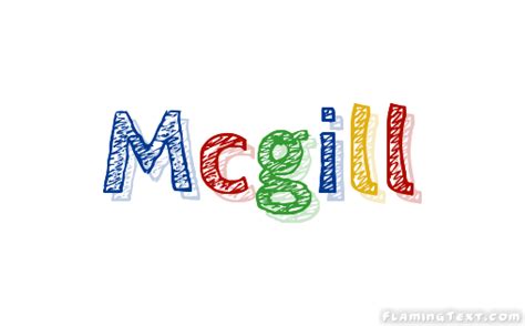 Mcgill Лого Бесплатный инструмент для дизайна имени от Flaming Text