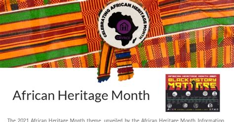 African Heritage Month 2021
