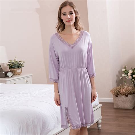 2018 Summer Women Comfortable Nightwear Nightdress Nightgown Night Gown