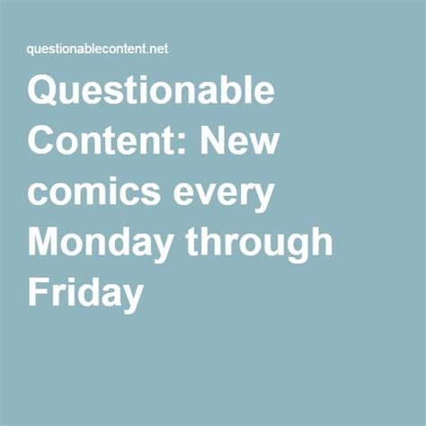 New Comics Every Monday Through Friday Comics Content Monday