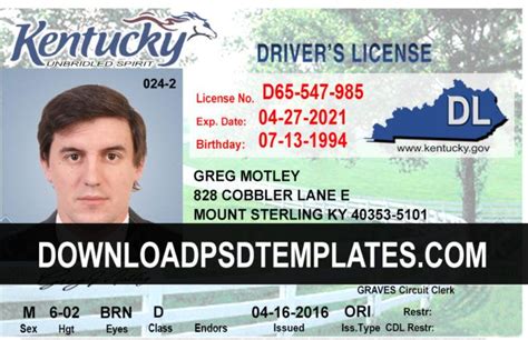 Fake Kentucky Drivers License Maker Muslitour
