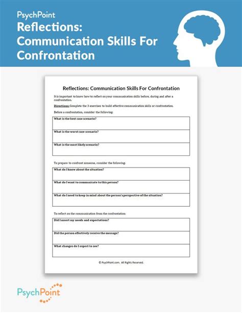 Reflections Communication Skills For Confrontation Template