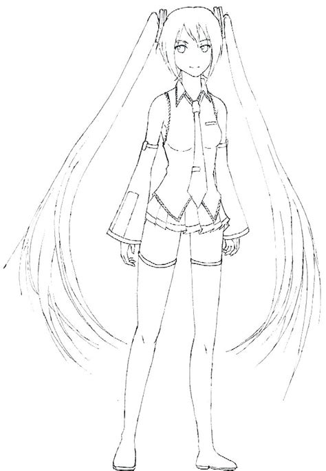 Coloring pages for children, just like other children's games and games, can keep a child occupied for a long time, developing his imagination and manual skills. Hatsune Miku Coloring Pages - Coloring Home