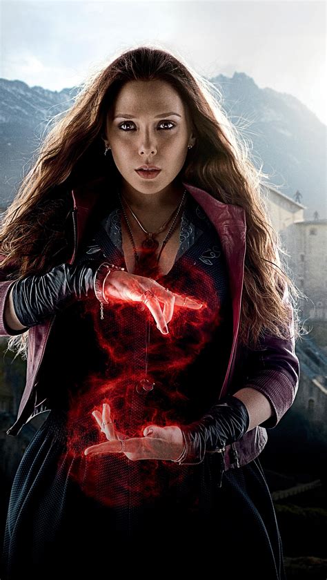 Wallpaper Model Red Scarlet Witch The Avengers Elizabeth Olsen