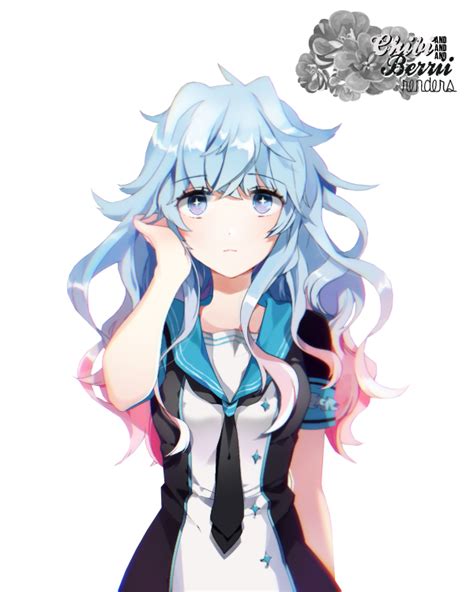 Sexy Anime Girl With Blue Hair Ibikinicyou