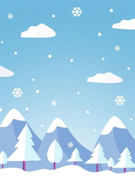 Pure Wind Winter Cartoon Snow Background Wallpaper Image For Free