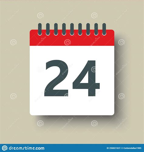 24th Day Of The Month Icon Event Schedule Date Calendar Date 3d Icon