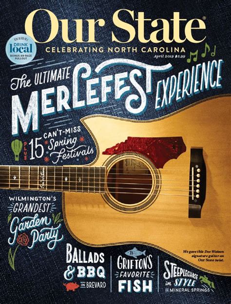 The Cover Of Our State Magazine Features An Image Of A Guitar With