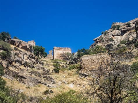 King Markos Fortress Towers Overlooking The City Of Prilep Macedonia