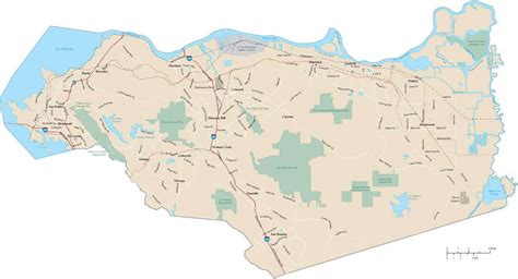 Contra Costa County Vector Map