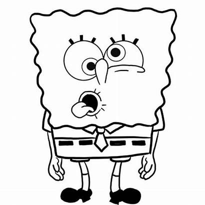 Spongebob Coloring Pages Silly Face Squarepants Jr