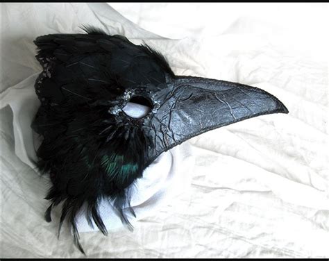 Crow Mask Leather Beak Bird Costume Raven Mask Crow Mask