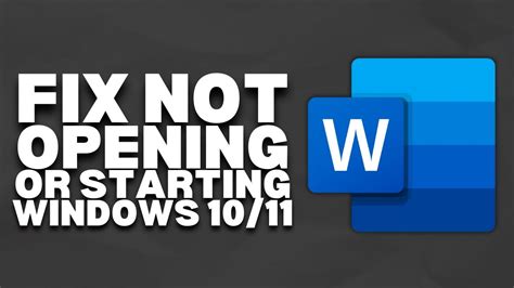 How To Fix Microsoft Word Not Openingnot Launching Windowsmac