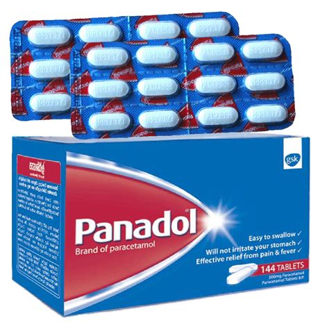 500mg Paracetamol Panadol Fast Pain And Fever Relief 144 Tablets Free