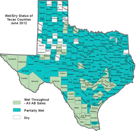 Texas Dry County Map Map Of West