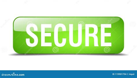 Secure Button Stock Vector Illustration Of Template 119901794
