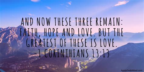 What Does The Bible Say About Faith Hope And Love