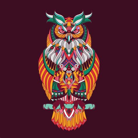 Premium Vector Owl Mandala Illustration