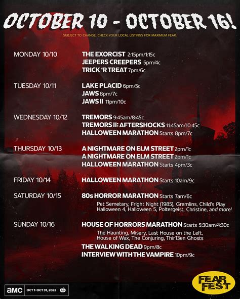 AMC FearFest: This Week's Schedule Includes 'Halloween' and '80s Horror' Marathons! - Bloody