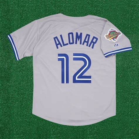 Roberto Alomar Toronto Blue Jays World Series Road Grey Men S Jersey EBay