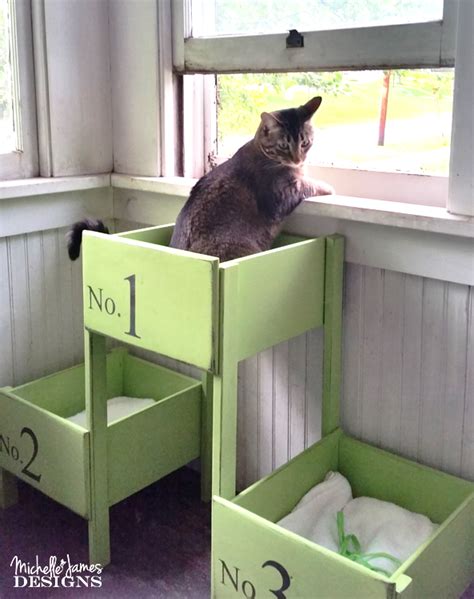 How To Make A Pretty Diy Cat Bed From Old Drawers Diy Cat Bed Cat