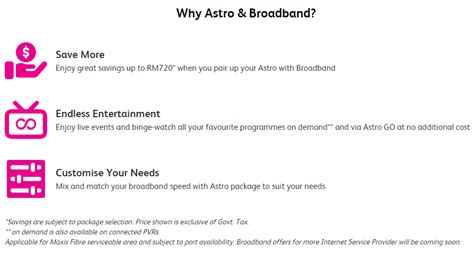 Your maxis fibre 30mbps of connection speed costs rm89 a month. Astro and Maxis team up to offer TV content and fibre ...