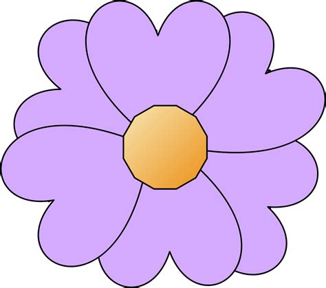 Clipart Simple Purple Flower