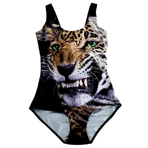 New Arrival Women Swimsuit Digital Print Ferocious Tiger Hot Bodysuit