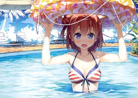 Fond Décran Anime Filles Anime Kantoku Bikini Maillots De Bain Vêtements 3514x2500