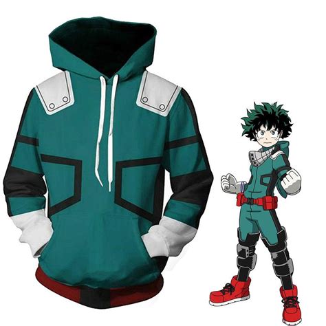 My Hero Academia Boku Izuku Midoriya Cosplay Costume Hoodie Jacket