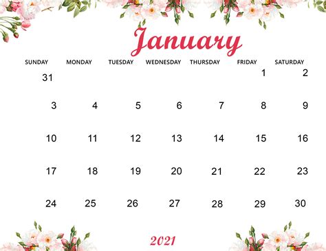 That way you can mix and match designs for the whole year and keep things fun and fresh! Printable Cute January 2021 Calendar Wallpaper - Printable ...