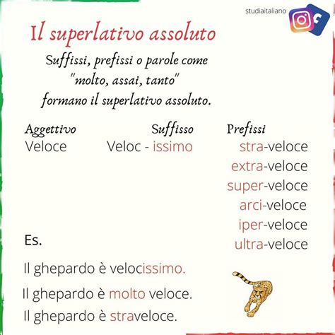 impara l italiano on instagram “il superlativo assoluto esprime la qualità di massimo grado