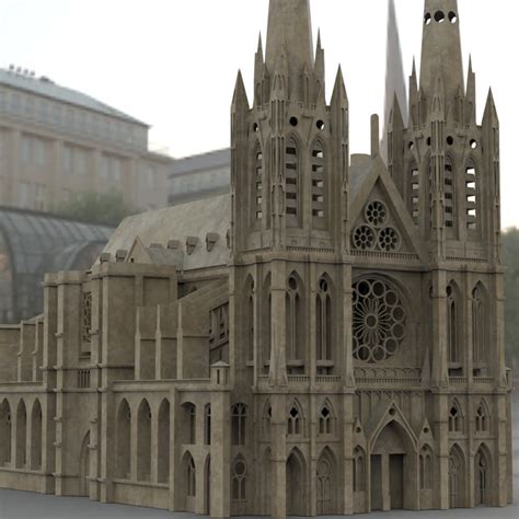 Clermont Cathedral 3d Model Max Obj