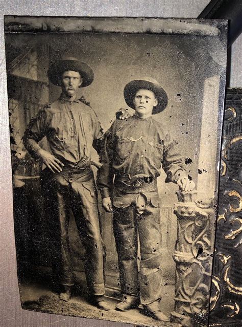 Two Armed Cowboys 1800s Tintype Photo Ebay