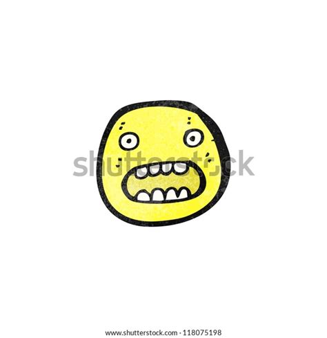 Shocked Face Cartoon Symbol Stock Vector Royalty Free 118075198