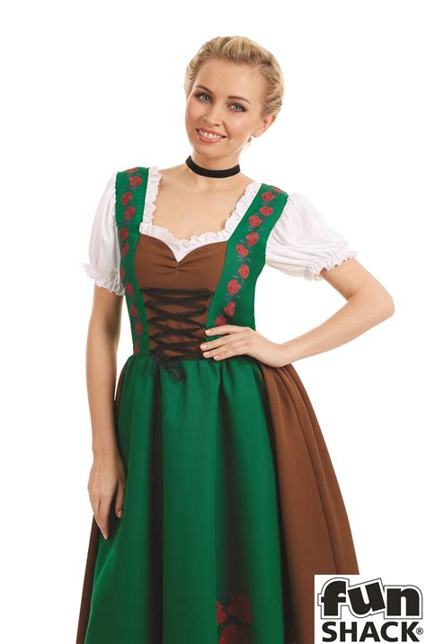 Ladies Traditional Bavarian Girl Costume For Oktoberfest German Beer