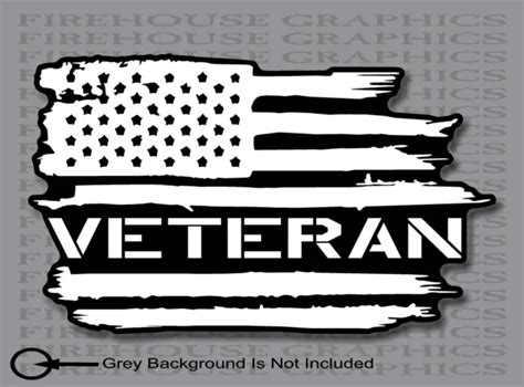 Us Veteran American Flag Army Navy Marines Air Force Vinyl Sticker
