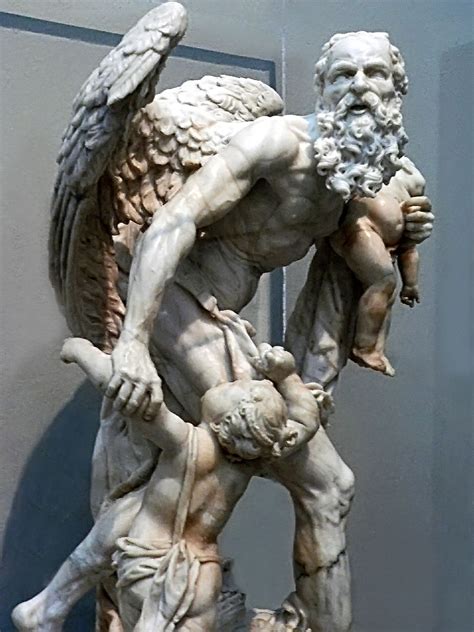 Cronus Carrying Off Two Infants Alabaster Widmann 1742 Greek And