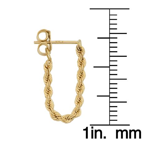 Fremada 14k Yellow Gold Rope Chain Earrings Shop Premium Outlets