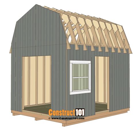 8×12 Gambrel Shed Free Diy Plans Howtospecialist How To Build Step By
