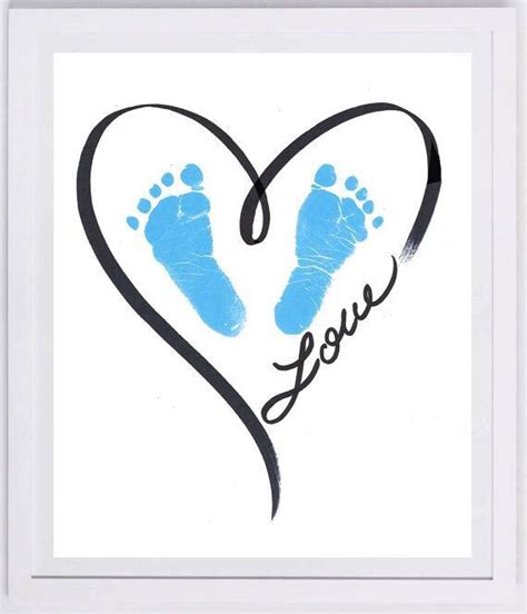 Baby Footprints Heart