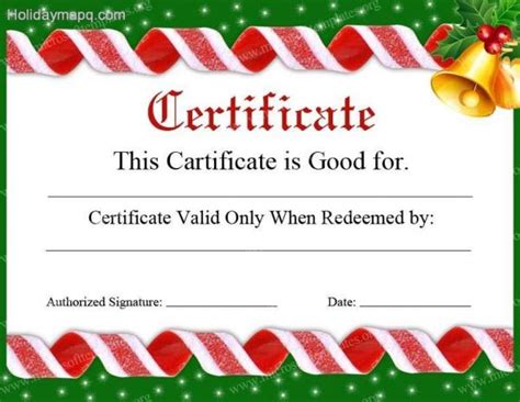 Beautifully designed, easily editable templates to get your holiday certificates are not limited to provide a certain privilege to the recipient such as a when you're using a printable holiday certificate template from our website, editing and customizing. Gift certificate template free - HolidayMapQ.com