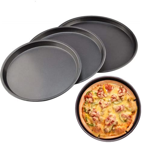 8 9 10 Inch Pizza Plate Round Deep Dish Pizza Pan Tray Carbon Steel Non