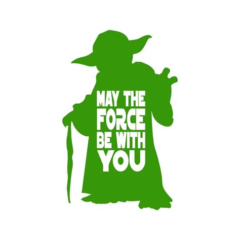 Star Wars Yoda May The Force Be With You Decal Rebel Alliance Etsy