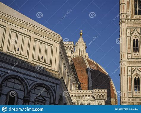 Florence Dome Santa Maria Del Fiore Detail Stock Image Image Of