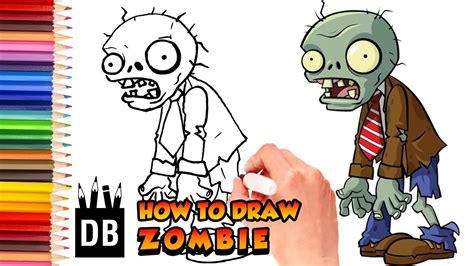 How To Draw A Zombie From Plants Vs Zombies Step By Step 4 Kids