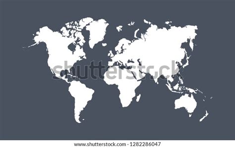 World Map Silhouette Vector Stock Vector Royalty Free 1282286047