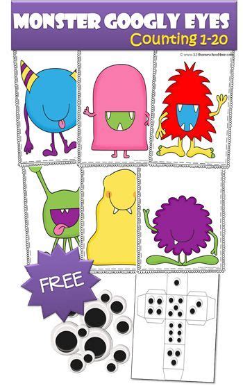 Free Printable Monster Counting To 20 With Googly Eyes Halloween